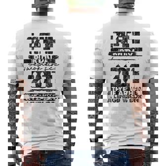 14 Year Old Vintage 2011 Limited Edition 14Th Birthday Men's T-shirt Back Print - Monsterry