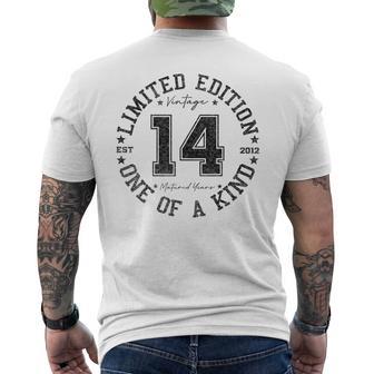 14 Year Old Vintage 2012 Limited Edition 14Th Birthday Men's T-shirt Back Print - Thegiftio UK