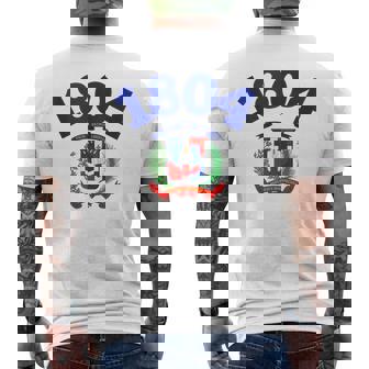 1804 Haitian Freedom Coat Of Arms Tank Top Men's Back Print T-Shirt | Mazezy