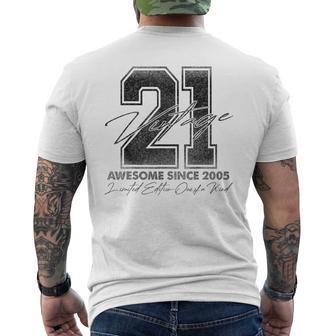 21 Year Old Vintage 2005 Limited Edition 21St Birthday Men's T-shirt Back Print - Thegiftio UK