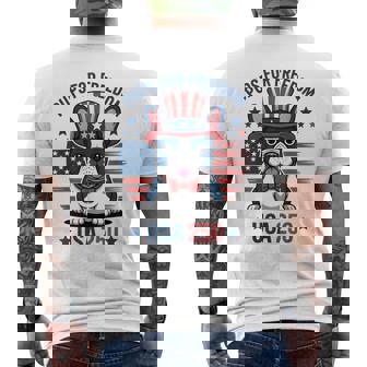 250 Years 1776-2026 250th Birthday French Bulldog Men's Back Print T-Shirt | Mazezy