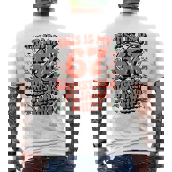 This Is My 6 7 Christmas Pajama Matching Family Tri-Blend Men's T-shirt Back Print | Mazezy