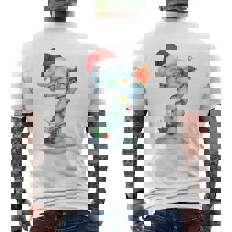 6 7 Meme Wrapped In Christmas Lights Holiday 6-7 Matching Men's T-shirt Back Print - Thegiftio