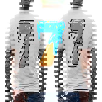 6 7Ice Cream Drip Meme 6 7 Christmas Costume CoupleOn Back Tri-Blend Men's T-shirt Back Print | Mazezy