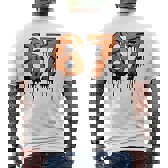 67 Basketball Drip Six Seven Gen Alpha Slang Kids Meme Men's Back Print T-Shirt | Mazezy