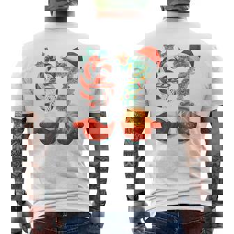 67 Christmas 6 7 Meme Basketball Pajamas Gen Alpha Slang Tri-Blend Men's T-shirt Back Print - Seseable