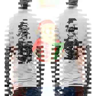 67 Christmas Six Seven Meme Brainrot Santa Claus Boys Men's Back Print T-Shirt | Mazezy