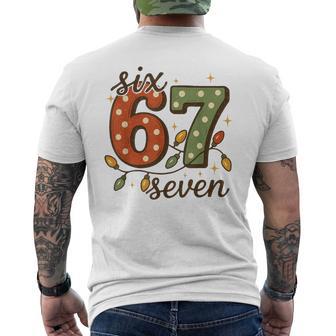 67 Six Seven Gen Alpha Meme Christmas Men's T-shirt Back Print - Thegiftio UK