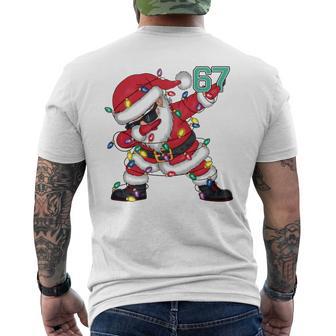 67 Six Seven Meme Brainrot Dabbing Santa Claus Costume Men's T-shirt Back Print - Thegiftio UK