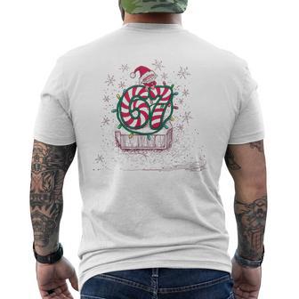 67 Six Seven Novelty Christmas Santa Hat Family Matching Men's T-shirt Back Print - Thegiftio UK