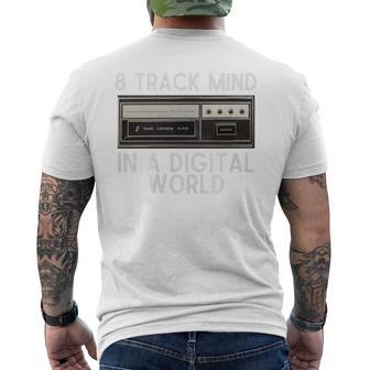 8 Track Mind In A Digital World Retro 70S 8Track Men's T-shirt Back Print - Thegiftio UK