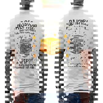 Abibliophobia Book Lovers Graphic Men's Back Print T-Shirt | Mazezy