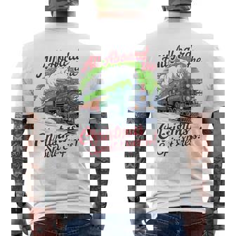 All Aboard The Christmas Spirit Express For Train Lovers Men's T-shirt Back Print - Monsterry