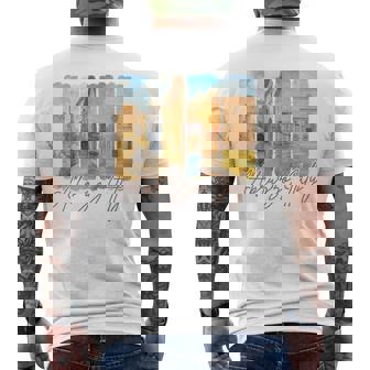 Abruzzo Italy Traveling Trip Brushstroke Souvenir Vacation Men's Back Print T-Shirt | Mazezy