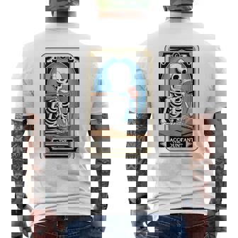 The Accountant Tarot Card Skeleton Accounting CPA Bookkeeper Men's Back Print T-Shirt | Mazezy