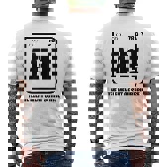 Ah The Element Ofurprise 元素周期表 ミーム メンズTシャツ バックプリント - Kawaiitshirt