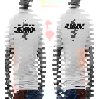 Albania Albanian Map Tank Top Men's Back Print T-Shirt | Mazezy