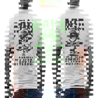 Make America Healthy Again Maha Eat Vegetables Eat Meat Gym Men's T-shirt Back Print | Mazezy