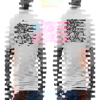 American Flag Cycling Cyclist Bike USA Tank Top Men's Back Print T-Shirt | Mazezy