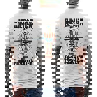 American Foosballer USA Table Soccer Men's Back Print T-Shirt | Mazezy