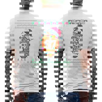 American Football Ball 67 Costume Christmas Ugly Sweater 6-7 Men's Back Print T-Shirt | Mazezy