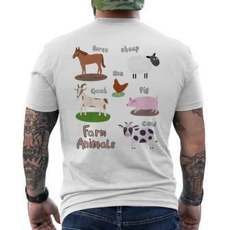 Apprentissage Des Animaux De La Ferme Pour Enfants T-shirt imprimé au dos - Cadeauxyz