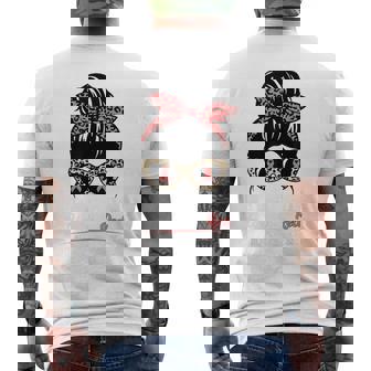 In April We Wear Red For Alcohol Awareness Ribbon Red Men's T-shirt Back Print - Monsterry