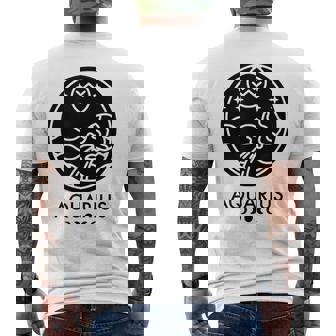 Aquarius-Zodiac Sign Men's Back Print T-Shirt | Mazezy