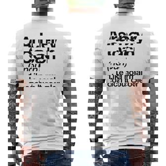 Archery Coach Sports Definition Trainer Instructor Men's Back Print T-Shirt | Mazezy