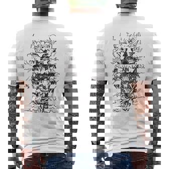 Arte Estético Demonio Japonés Oni Cara Diablo Harajuku Camiseta Hombre Estampado Espalda - Regaloses