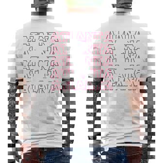 Atlanta Baseball Minimalist Backprint Retro Baseball Lover Men's T-shirt Back Print - Thegiftio