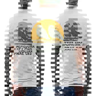 Attempted Murder Probable Caws Crow Pun Crime Joke Birds Men's T-shirt Back Print | Seseable CA