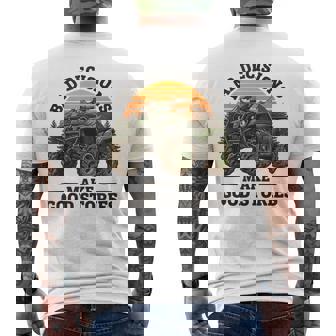 ATV Four Wheeler Bad Decisions Good Stories Fun Ride Tank Top Men's Back Print T-Shirt | Mazezy