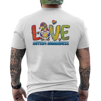 Autism Awareness Love Gnomo De Concienciaobre El Autismo Para Adultos Camiseta Hombre Estampado Espalda - Regaloses
