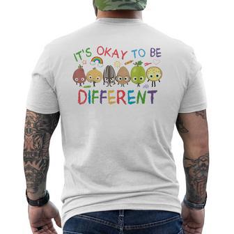 Autism Positives Quote Its Okay To Be Different Preepy Retro Men's T-shirt Back Print | Seseable CA