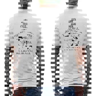 Avec Blason De La Carte De L'empire Britannique T-shirt imprimé au dos - Cadeauxyz