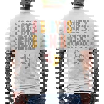 A Baby Is Brewing Tank Top Men's Back Print T-Shirt | Mazezy