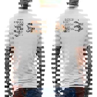 On The Back Of A Horse You Find Freedom And Joy Horse Riding Tank Top Men's Back Print T-Shirt | Mazezy