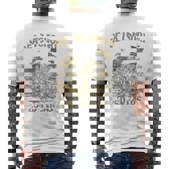 On Back Sea To Shore 250 Years US Amphibious Military Tank Top Men's Back Print T-Shirt | Mazezy