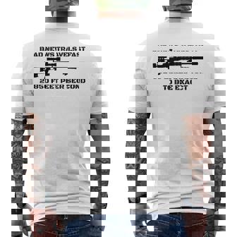 Bad News スナイパーライフル アーミー ジョーク ミリタリー ユーモア メンズTシャツ バックプリント - Kawaiitshirt