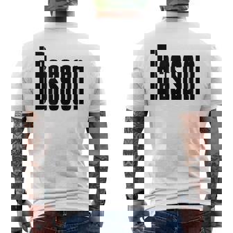 Bassoon Marching Band Orchestra Camp Music Musician Men's Back Print T-Shirt | Mazezy