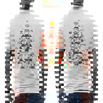 Baton Twirling Twirler Christmas Tree Xmas Hat Men's Back Print T-Shirt | Mazezy