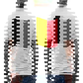 Belgium Flag Belgian National Men's Back Print T-Shirt | Mazezy