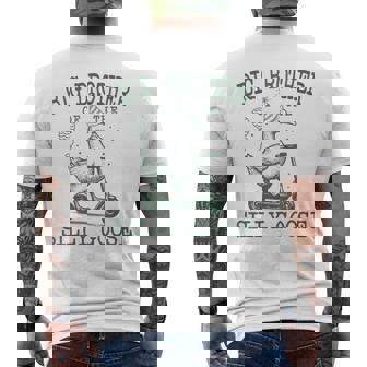 Big Brother Of The Silly Goose First Birthday Family Men's T-shirt Back Print - Monsterry