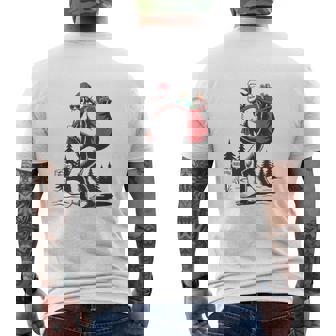 Bigfoot Christmas Holiday Santa Sasquatch Boys Ns Men Men's T-shirt Back Print - Seseable