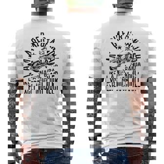 I Am A Biker Grandad Quote For Grandpa Motorbikes Men's Back Print T-Shirt | Mazezy