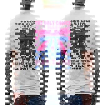 Bisexual Bi Pride Flag Only Choice I Made Was To Be Myself Men's Back Print T-Shirt | Mazezy