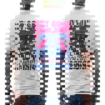 Bisexual Bi Pride Flag Not Good At Making Decisions Men's Back Print T-Shirt | Mazezy