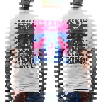 Bisexual And Still Not Into You Bi Pride Flag LGBTQ Men's Back Print T-Shirt | Mazezy