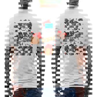 Black Coquette Bow Friday Shopping Crew Christmas Squad Men's T-shirt Back Print | Mazezy